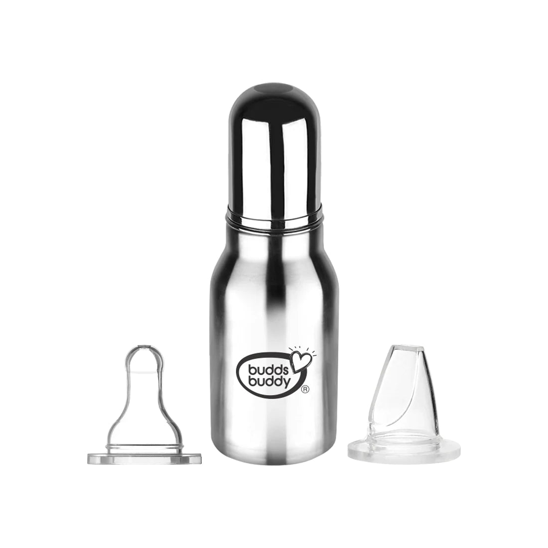 Bravo Stainless Steel 2 in 1 Regular Neck Baby Feeding Bottle