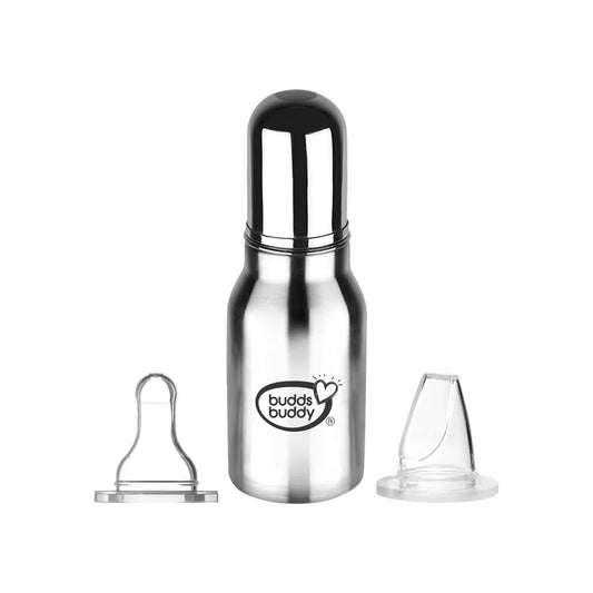 Bravo Stainless Steel 2 in 1 Regular Neck Baby Feeding Bottle